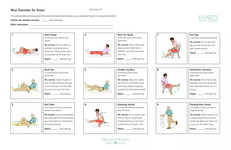  Nine Exercises for Knees - URMC