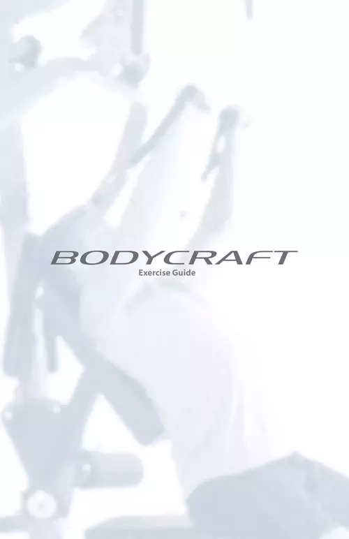 Exercise Guide - BODYCRAFT