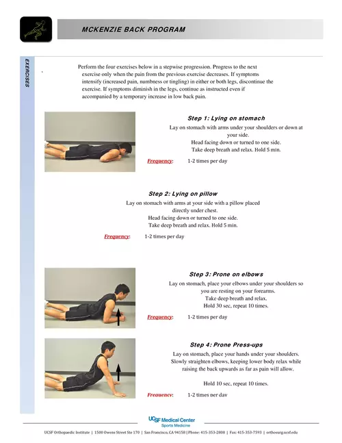  MCKENZIE BACK PROGRAM