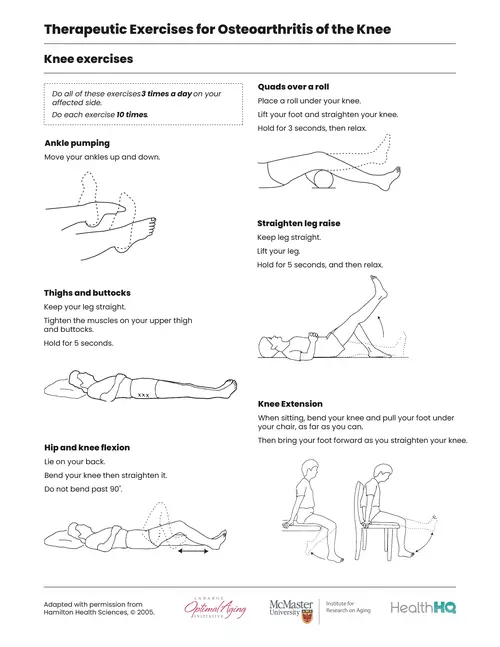  Therapeutic Exercises for Osteoarthritis of the Knee - McMaster  
