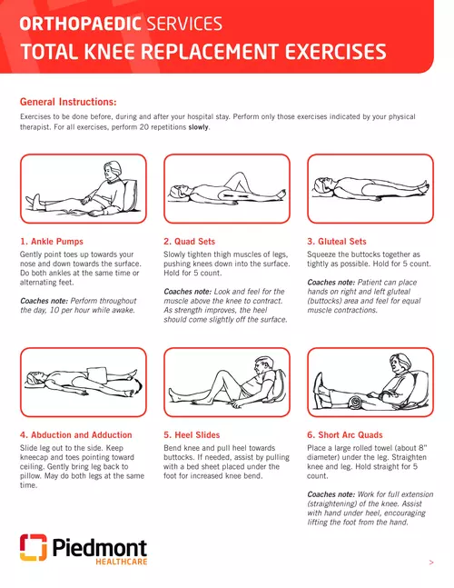  TOTAL KNEE REPLACEMENT EXERCISES