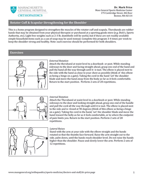 Rotator Cuff & Scapular Strengthening for the Shoulder Exercises