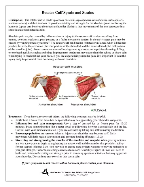 Rotator Cuff Sprain and Strains