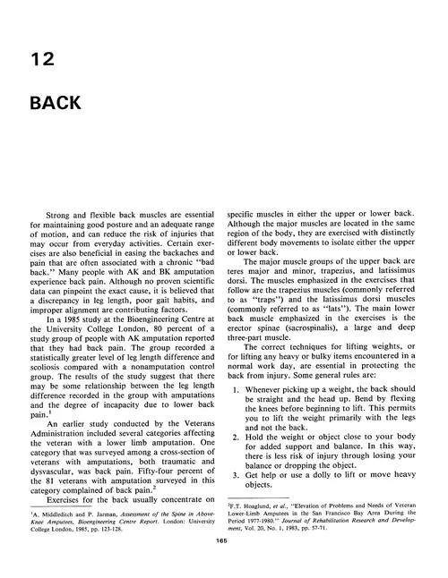 Back exercises - (VA) Rehabilitation Research and Development