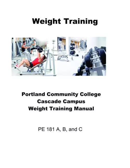 Weight Training - Portland Community College